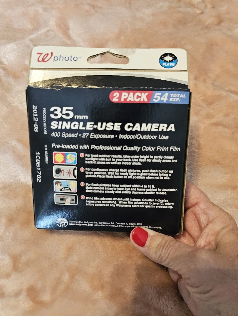 Vintage Expired Walgreens 35mm Single-Use Cameras (2-Pack, Exp. 2012) New
